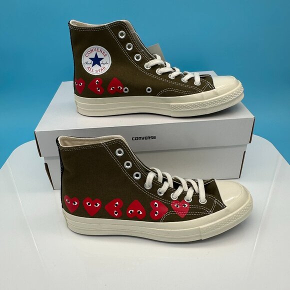 Comme Des Garcons PLAY x Converse Unisex Taylor High Top Sneakers, Size 8M/10W - Picture 5 of 15